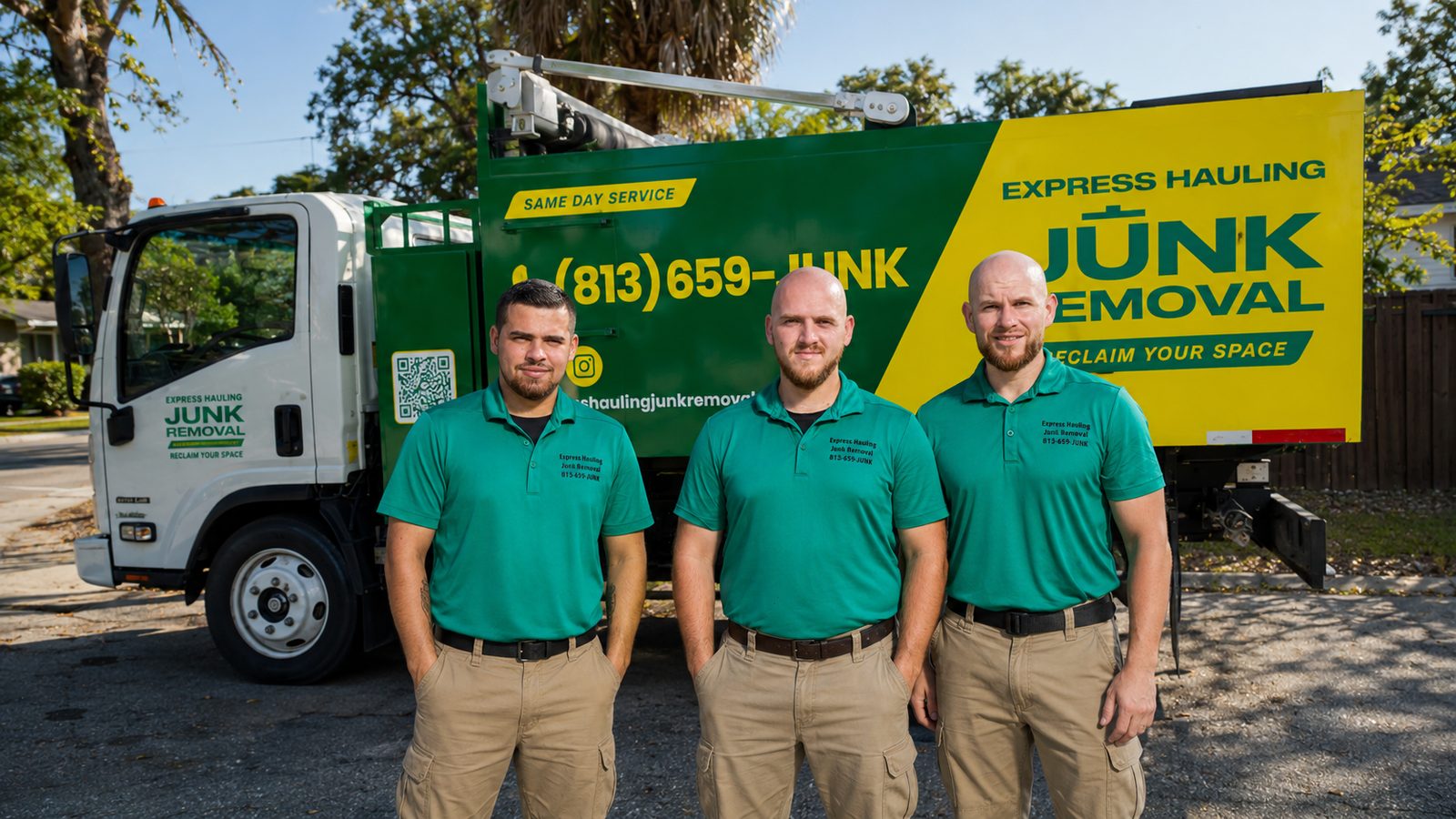 Express Hauling & Junk Removal crew handling same day in Zephyrhills